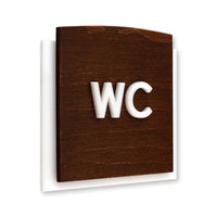 Табличка "WC": Дерево и акрил — "Scandza" Дизайн